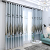 TONGDI Blackout Curtain Modern Nordic Elk Forest Elegant Printing Luxury Decoration For Home Parlour Room Bedroom Living Room