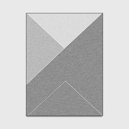 Nordic Creative Carpets White Gray Geometric Striped Living Room Kids Room Anti-Skid Area Rug Bedroom Sofa Coffee Desk Floor Mat - Surprise store