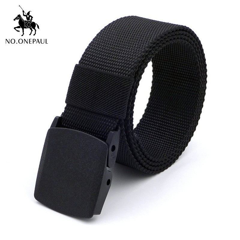 NO.ONEPAUL Men's casual fashion tactical belt alloy automatic buckle