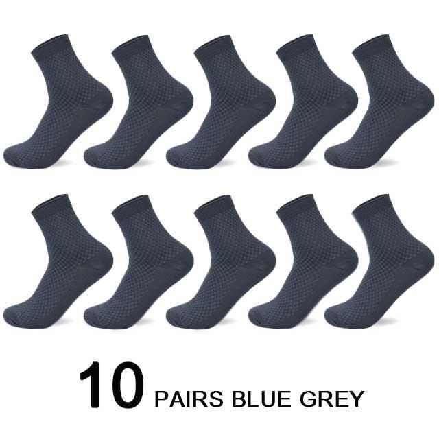 10 Pairs/Lot Men Bamboo Fiber Socks Men Compression Harajuku Long Socks Business Casual Mens - Surprise store