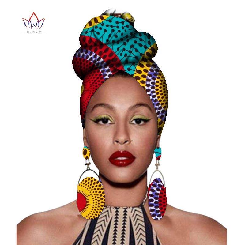 African Headtie Print Headwrap Ankara Wax Fabric 100% Pure Cotton Scarf Kente Scarves Dashiki Printing For Women Lady New Wyb56 - Surprise store