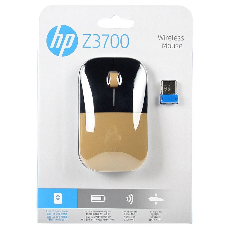HP Z3700 Optical USB 2.4Ghz Wireless mouse 1200DPI 3-Button Silent Colorful Laptop PC Office wired mouse