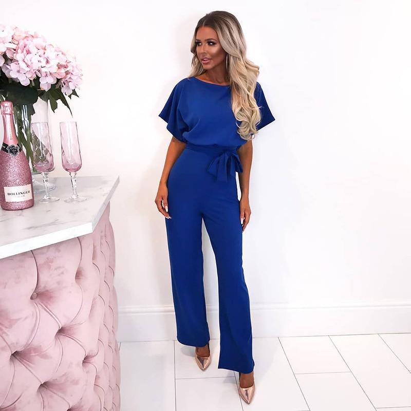 Dropship Jumpsuit Rompers Womens Overalls Women Jumpsuits 2019 Streetwear Plus Size Romper Spring Summer Lace-up Short Sleeve - Surprise store