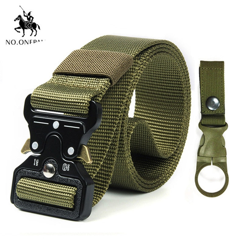 NO.ONEPAUL Men's casual fashion tactical belt alloy automatic buckle