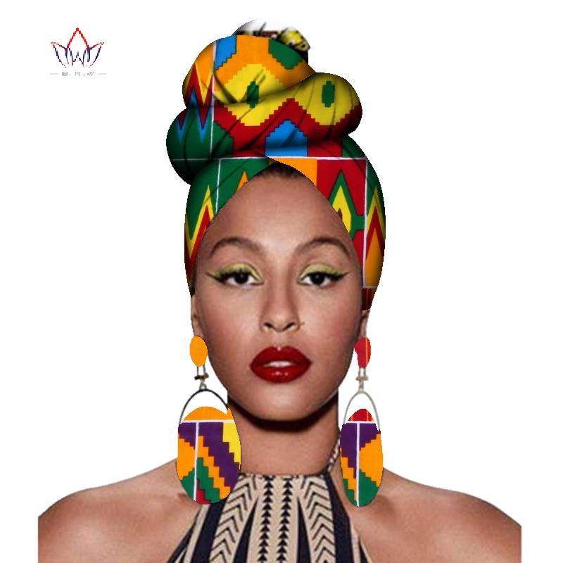 African Headtie Print Headwrap Ankara Wax Fabric 100% Pure Cotton Scarf Kente Scarves Dashiki Printing For Women Lady New Wyb56 - Surprise store