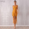 Adyce 2020 New Summer Women Fringe Bandage Dress Vestidos Sexy Sleeveless Tassel Bodycon Club Midi Celebrity Evening Party Dress - Surprise store