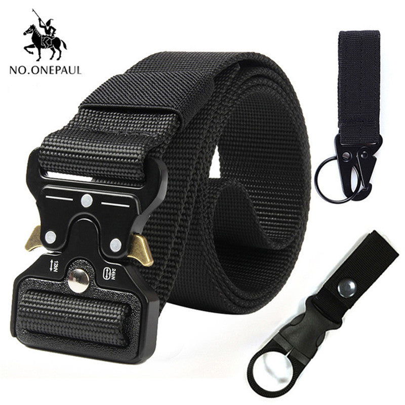 NO.ONEPAUL Men's casual fashion tactical belt alloy automatic buckle