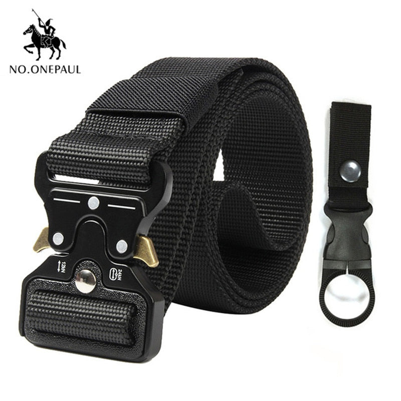 NO.ONEPAUL Men's casual fashion tactical belt alloy automatic buckle