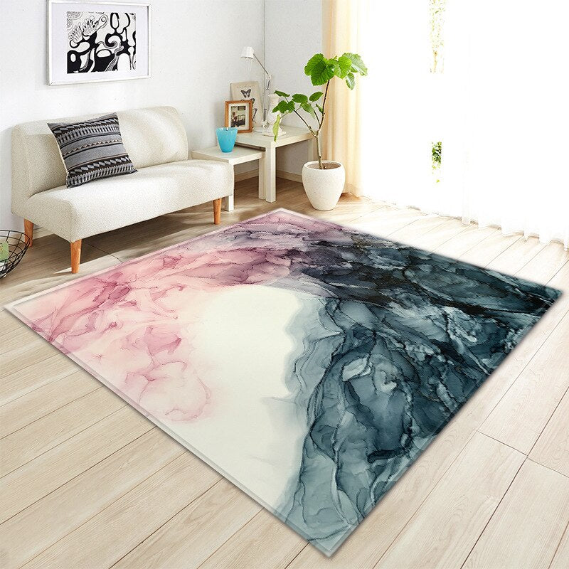 TONGDI BOHO Carpet Anti-skid Modern Elegant Artistic Printing Mat Soft Rug Luxury Decor For Home Parlour LivingRoom Bedroom