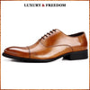 Luxury Brand Man Cap Top Formal Dress Shoes Genuine Leather Designer Party Oxfords Men's Bridal Wedding Flats For Male MG66