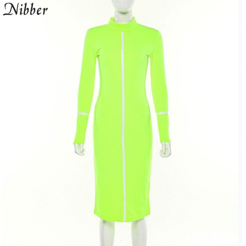 2019spring new black white High street dresses women's Elegant bodycon midi dresses mujer offic ladies fashion casual Slim dress - Surprise store