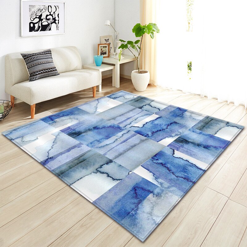TONGDI BOHO Carpet Anti-skid Modern Elegant Artistic Printing Mat Soft Rug Luxury Decor For Home Parlour LivingRoom Bedroom