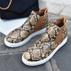 MCCKLE Woman Flat Slip On Casual Shoes Women Autumn Sneakers Platform Ladies Fashion Snake Female Comfortable Plus Size Footwear