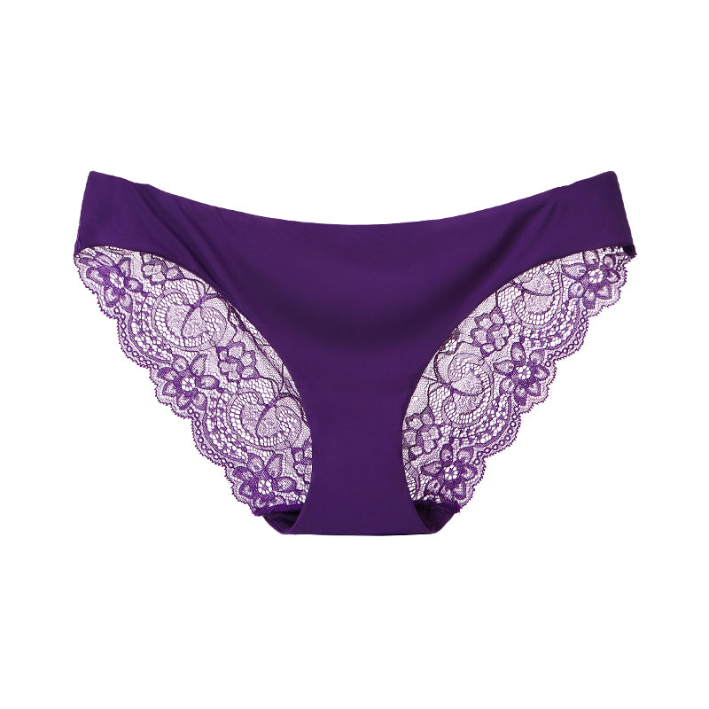 Women's Sexy Lace Panties Seamless Cotton Crotch Breathable Ladies Low-Rise Lingerie Underwear Comfortable Underpants Brief
