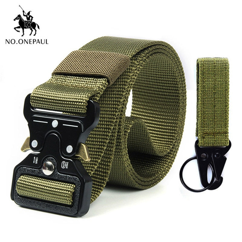 NO.ONEPAUL Men's casual fashion tactical belt alloy automatic buckle