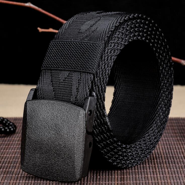 New Men and Women Canvas Nylon Belt Fashion Automatic Buckle Belts Women
