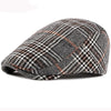 HT2836 Autumn Winter Hat Men Women Wool Beret Vintage Plaid Ivy Newsboy Flat Cap Retro Mens Berets Artist Painter Male Beret Hat