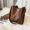 Hot Messenger bag Women Black Bucket Shoulder Bag large capacity vintage Matte PU Leather lady handbag Luxury Designer bolsos