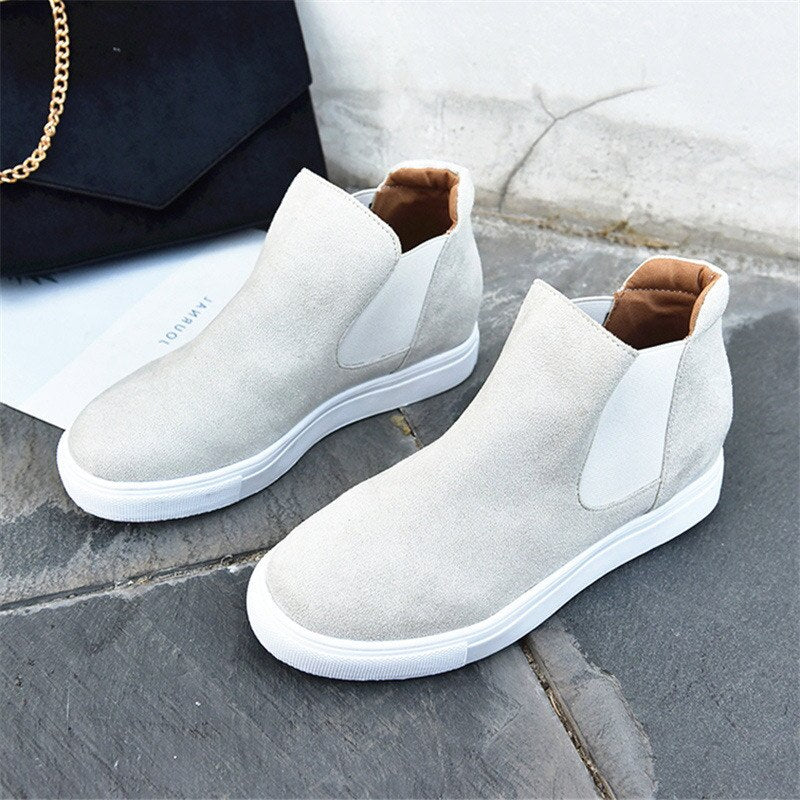 MCCKLE Woman Flat Slip On Casual Shoes Women Autumn Sneakers Platform Ladies Fashion Snake Female Comfortable Plus Size Footwear