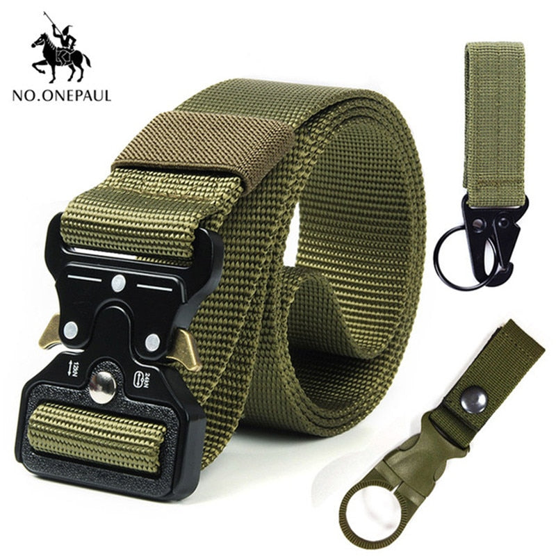 NO.ONEPAUL Men's casual fashion tactical belt alloy automatic buckle