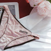 SP&CITY French Stain Texture Sexy Panties For Women Letter Embroidery Girl Underwear Pearl Luster Briefs Fashion Ladies Lingerie