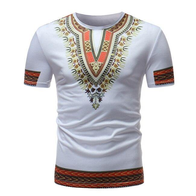 Fashion African Dashiki Print Men T Shirt 2018 Brand Casual Slim O-neck Short Sleeve T-shirt Men Hip Hop Tops Tees Mens Clothing - Surprise store