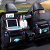 Pu Leather Pad Bag Car Seat Back Organizer Foldable Table Tray Travel Storage Bag Foldable Dining Table Car Seat Storage Bag