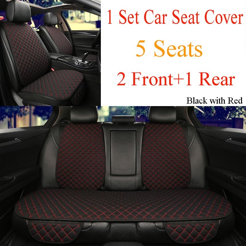 5 Seats Car Seat Covers Set Universal Fit Most Cars Seat Protector with Backrest Automobile Line Cushion Pad Mat for Auto Truck