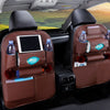 Pu Leather Pad Bag Car Seat Back Organizer Foldable Table Tray Travel Storage Bag Foldable Dining Table Car Seat Storage Bag