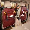 Pu Leather Pad Bag Car Seat Back Organizer Foldable Table Tray Travel Storage Bag Foldable Dining Table Car Seat Storage Bag