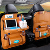 Pu Leather Pad Bag Car Seat Back Organizer Foldable Table Tray Travel Storage Bag Foldable Dining Table Car Seat Storage Bag