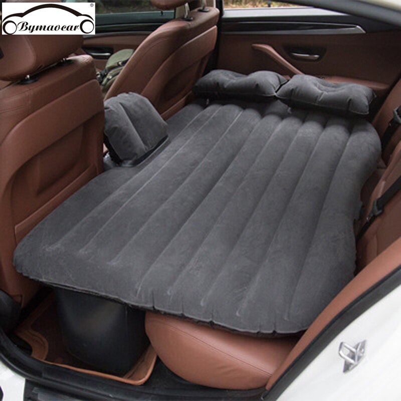 Bymaocar Inflatable car mattress outdoor camping inflatable bed PVC flocking Multifunctional Car inflatable bed car accessories