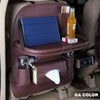 Pu Leather Pad Bag Car Seat Back Organizer Foldable Table Tray Travel Storage Bag Foldable Dining Table Car Seat Storage Bag