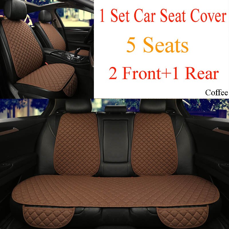 5 Seats Car Seat Covers Set Universal Fit Most Cars Seat Protector with Backrest Automobile Line Cushion Pad Mat for Auto Truck