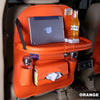 Pu Leather Pad Bag Car Seat Back Organizer Foldable Table Tray Travel Storage Bag Foldable Dining Table Car Seat Storage Bag