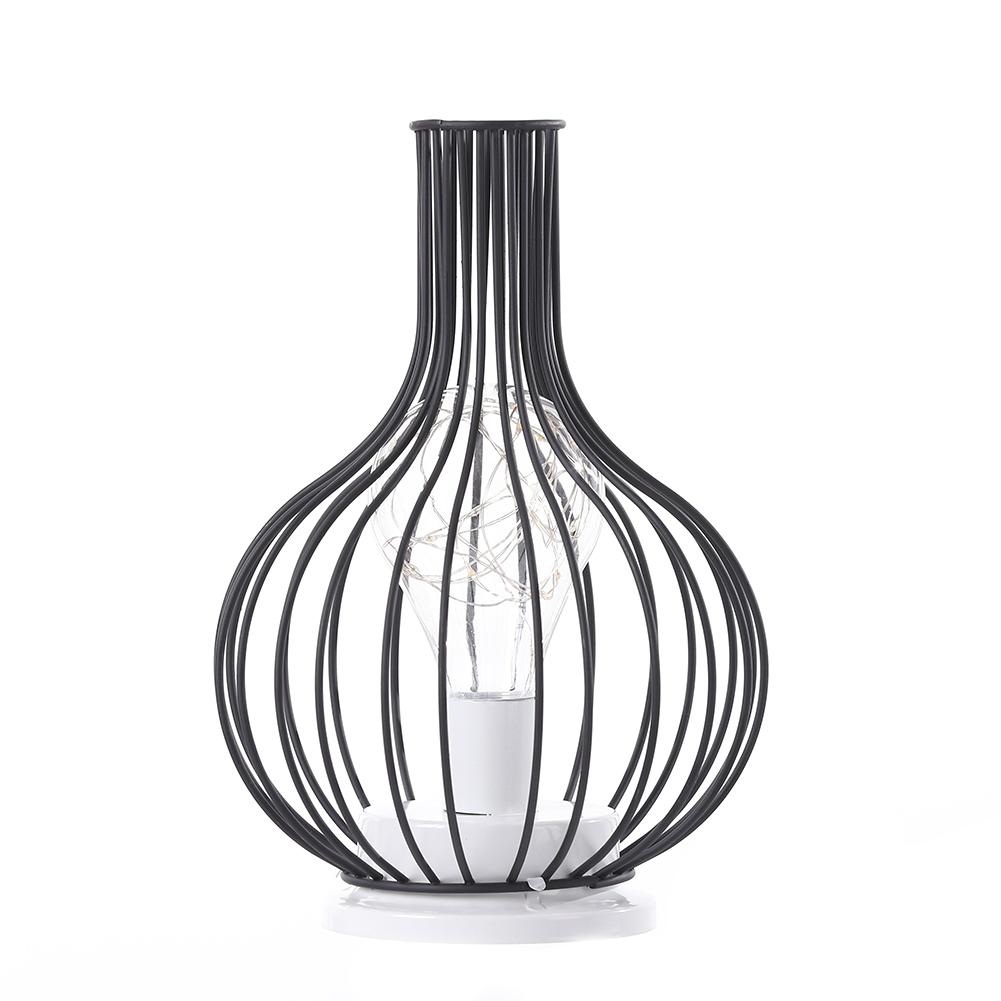 Retro Classic Lron Art Night Light LED Table Lamp Reading Lamp Bedroom Bedside Lamp Living Room Home Christmas Decoration