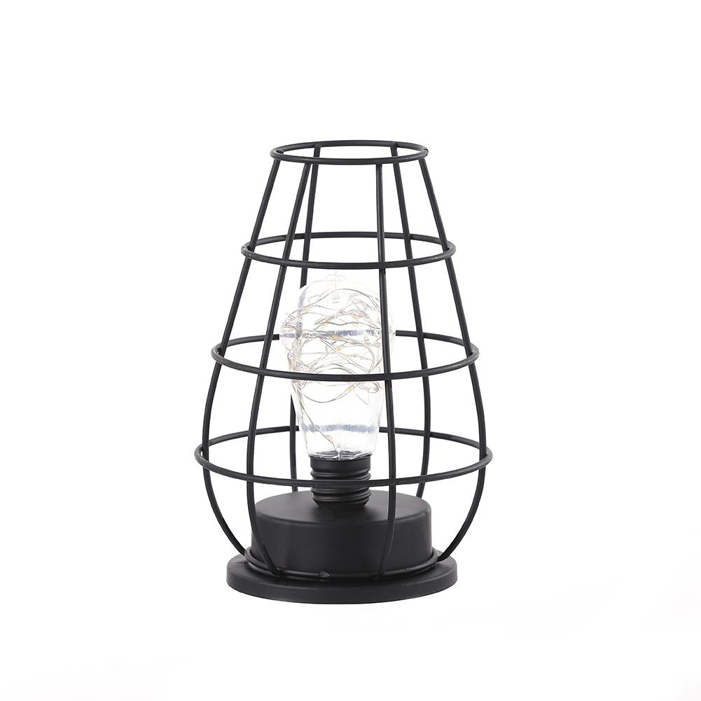 Retro Classic Lron Art Night Light LED Table Lamp Reading Lamp Bedroom Bedside Lamp Living Room Home Christmas Decoration