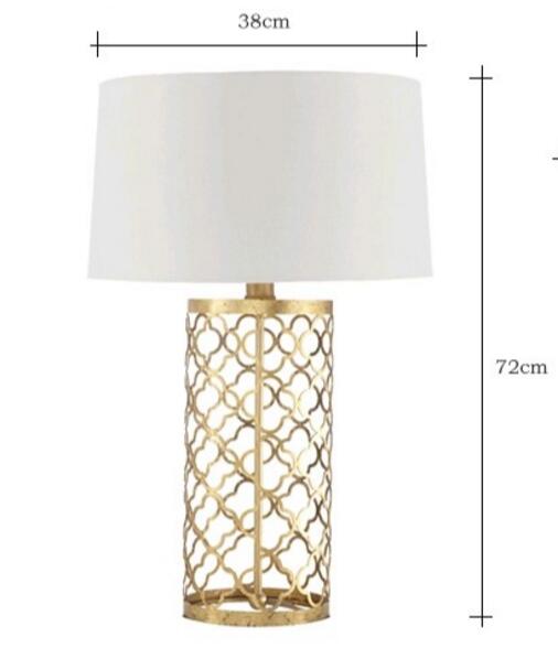 High Quality Simple Warm Golden Table Lamps Retro Creative American Style Lighting For Bedroom Foyer Hotel Decorative Lights