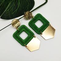 Dandie Fashionable knitting with metallic earrings, personality, trend, female fashion accessories - Surprise store