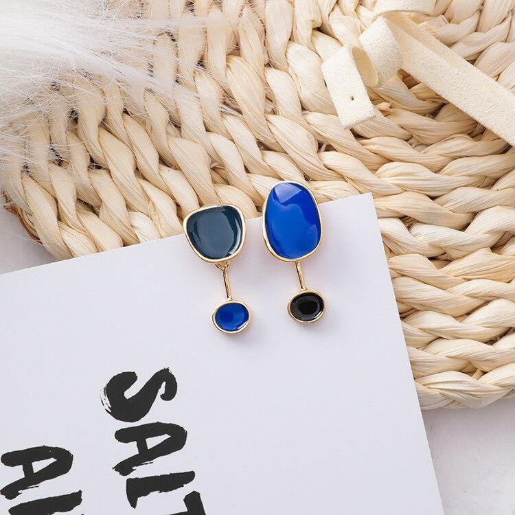2018 Popular Korean Round Geometric Water Drop Earrings Women Square Simple Pendientes Girl Fashion Ear Jewelry Accessories - Surprise store