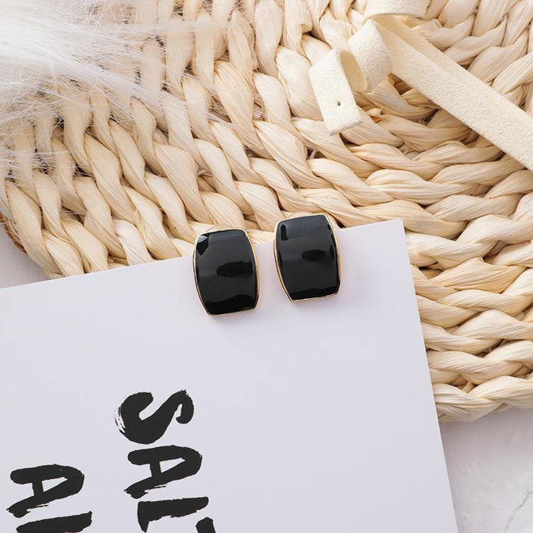 2018 Popular Korean Round Geometric Water Drop Earrings Women Square Simple Pendientes Girl Fashion Ear Jewelry Accessories - Surprise store