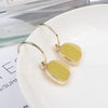 Manxiuni 2020 new ladies earrings fashion Simple earrings pendant acrylic metal earrings women's party dating jewelry - Surprise store