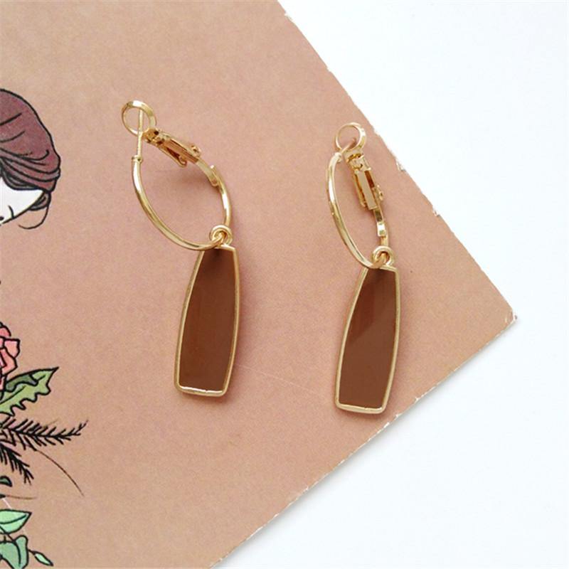 Geometry retro circle pendant earrings jewelry fashion woman earrings Statement earring for Girls gift for woman - Surprise store