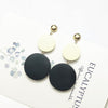 New Luxury Big Round Earrings 2019 Fashion Korean Dangle Drop Earrings For Women Long Gold Statement Earrings - Surprise store