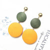 New Luxury Big Round Earrings 2019 Fashion Korean Dangle Drop Earrings For Women Long Gold Statement Earrings - Surprise store