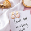 2019 Korean Sweet Abstract Texture Fashion Drop Round Dangle Earring Wedding Geometric Jewelry Wholesale Gift For Lover Friend - Surprise store