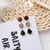 2018 Popular Korean Round Geometric Water Drop Earrings Women Square Simple Pendientes Girl Fashion Ear Jewelry Accessories - Surprise store