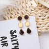2018 Popular Korean Round Geometric Water Drop Earrings Women Square Simple Pendientes Girl Fashion Ear Jewelry Accessories - Surprise store