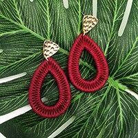 Dandie Fashionable knitting with metallic earrings, personality, trend, female fashion accessories - Surprise store