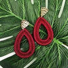 Dandie Fashionable knitting with metallic earrings, personality, trend, female fashion accessories - Surprise store